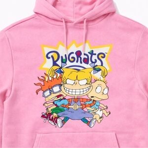 Rugrats Hoodie XL Pink Nickelodeon‎ Cartoon Graphic Y2K 90s Anime